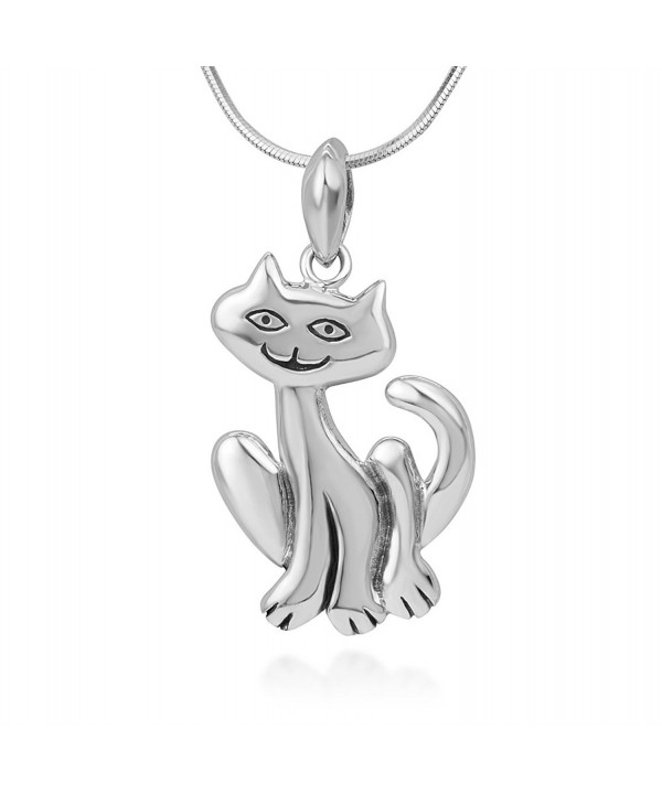 Sterling Silver Smiling Pendant Necklace