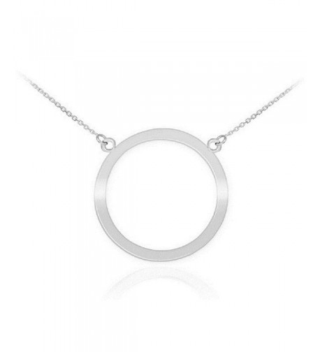 Sterling Silver Circle Pendant Necklace