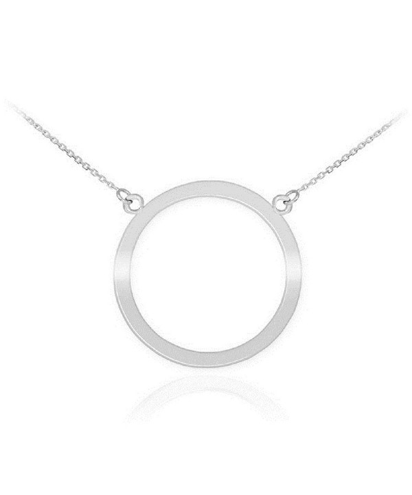 Sterling Silver Circle Pendant Necklace