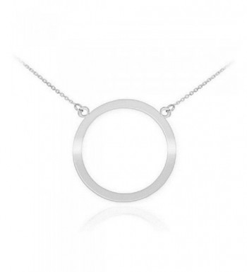 Sterling Silver Circle Pendant Necklace