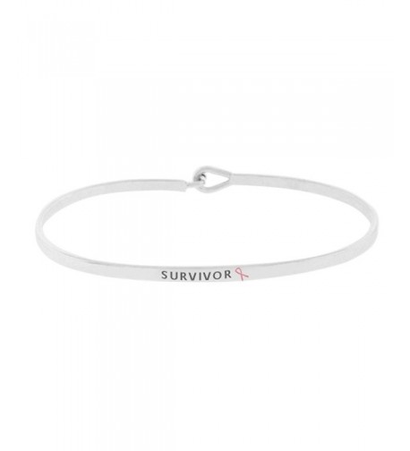 Rosemarie Collections Bracelet Survivor Rhodium