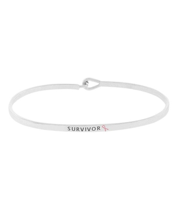 Rosemarie Collections Bracelet Survivor Rhodium