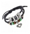 Handmade Braided Beads Leather Bracelet