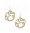 Letter Monogram Initial Scrollwork Earrings