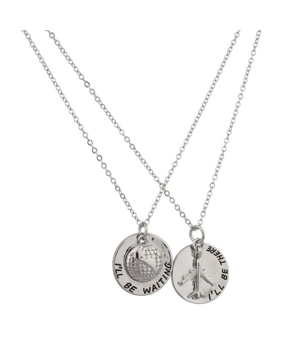 Lux Accessories Traveler Airplace Necklace