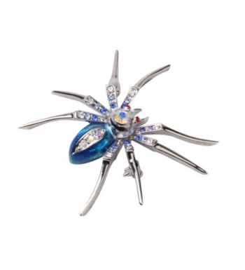 Dazzling Spider Clip Brooch Rhinestone