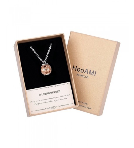 HooAMI Cremation Jewelry Memorial Necklace