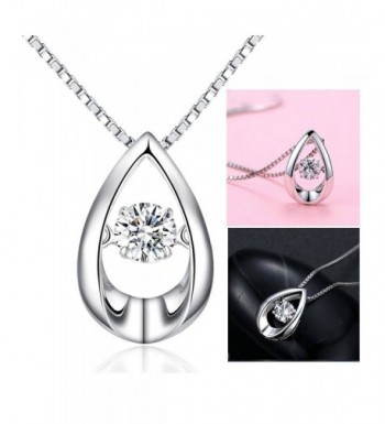 Teardrop Necklace Sterling Zirconia Infinity