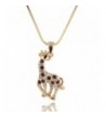 Goldtone Giraffe Pendant Necklace B 343