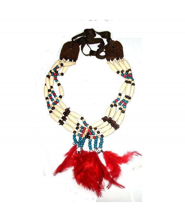 Choker Collar Necklace American Feathers