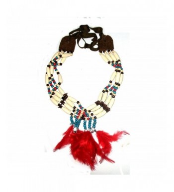 Choker Collar Necklace American Feathers
