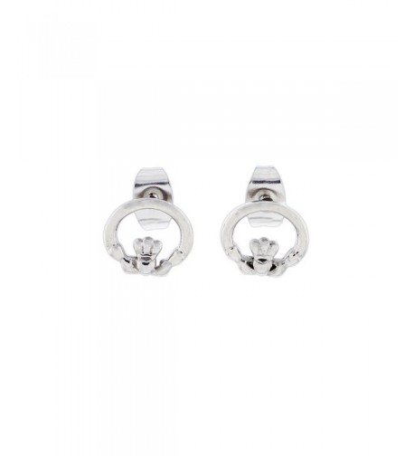 Quantum Stainless Steel Claddagh Earrings