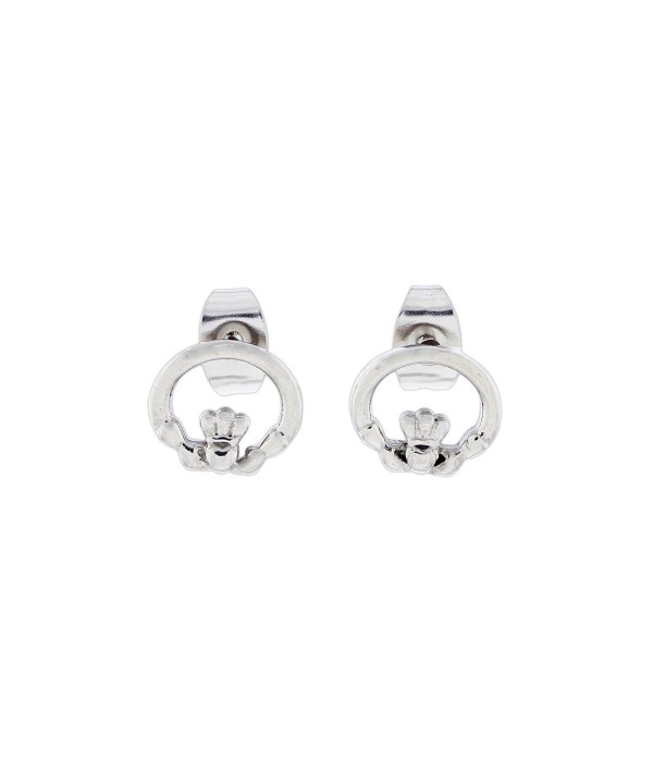 Quantum Stainless Steel Claddagh Earrings