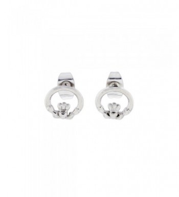 Quantum Stainless Steel Claddagh Earrings