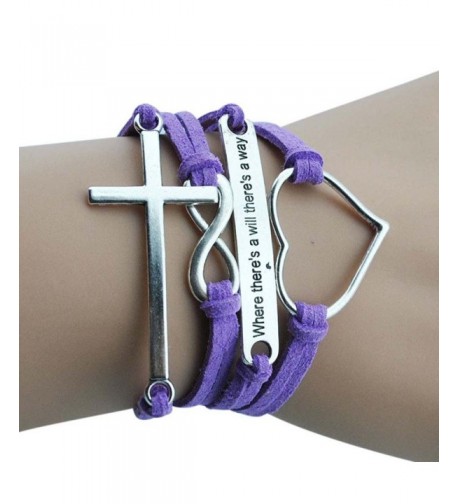 Womens Multilayer Button Leather Bracelet