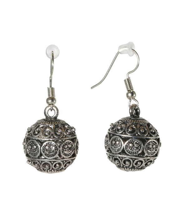 Fashion Silvertone Earrings Oriental Jewelry
