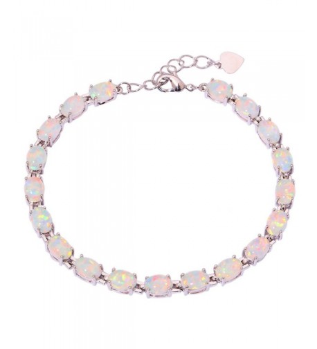 CiNily Rhodium Jewelry Gemstone Bracelet