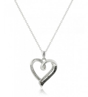 Sterling Silver Black Diamond Pendant