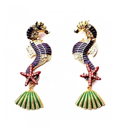 Fabuolus Statement Seahorse Earrings Starfish