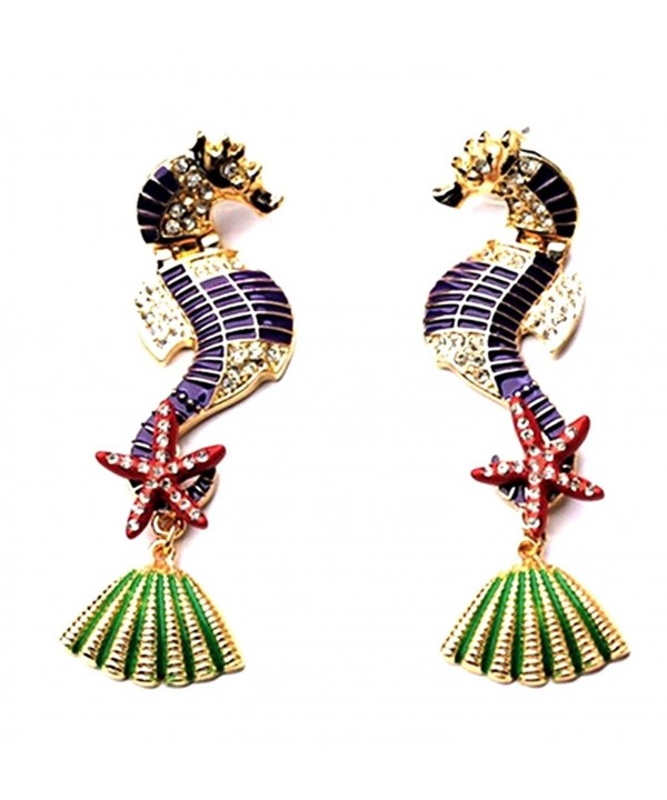 Fabuolus Statement Seahorse Earrings Starfish