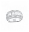 Sterling Silver Wide Square Statement