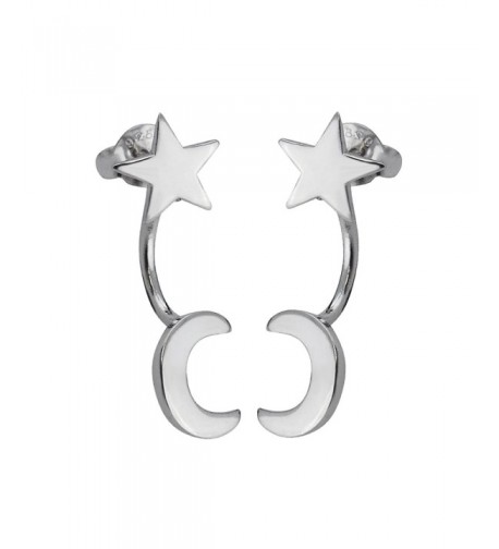 Sterling Silver Star Jacket Earrings