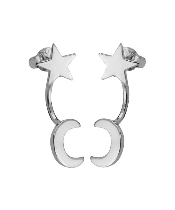 Sterling Silver Star Jacket Earrings