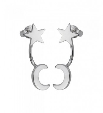 Sterling Silver Star Jacket Earrings