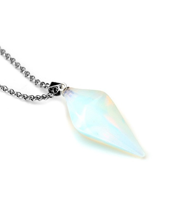 Gemstone Jewelry Hexagonal Pointed Necklace