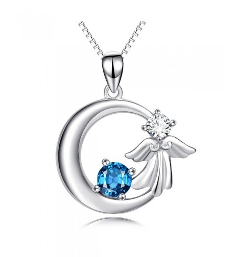 YFN Sterling Crescent Crystal Necklace