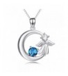 YFN Sterling Crescent Crystal Necklace