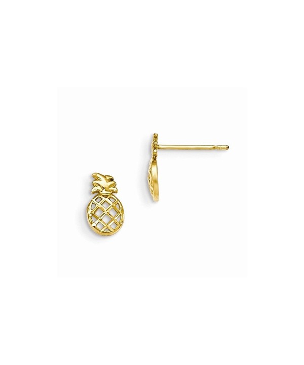 Yellow Gold Childrens Pineapple Earrings