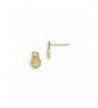 Yellow Gold Childrens Pineapple Earrings