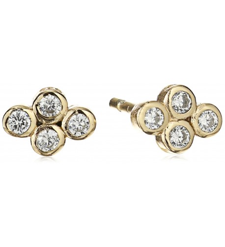 SHASHI Yellow Gold Stud Earrings