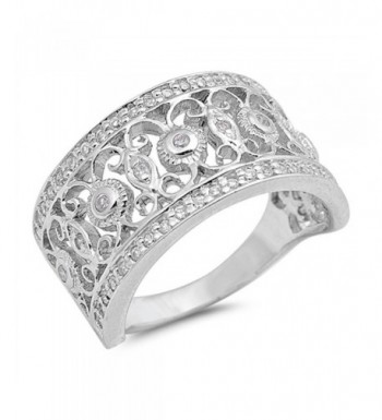 Filigree Fashion Sterling Silver RNG15903 9