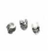 Antiqued Silver Skull Cuffs Pair