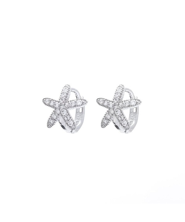 Sterling Silver Petite Starfish Earrings