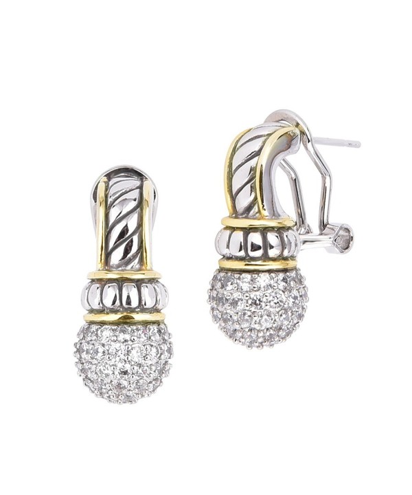 Pav Cubic Zirconia French Earrings