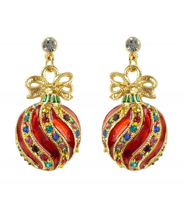 Bejeweled Christmas Ornament Earrings 91