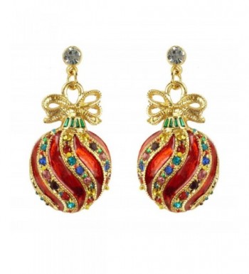 Bejeweled Christmas Ornament Earrings 91