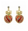 Bejeweled Christmas Ornament Earrings 91