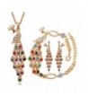 Dlakela Colorful Necklace Earrings Bracelet
