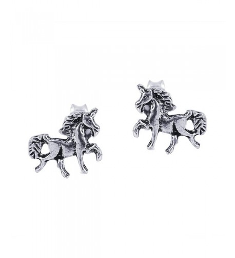 Petite Unicorn Sterling Silver Earrings