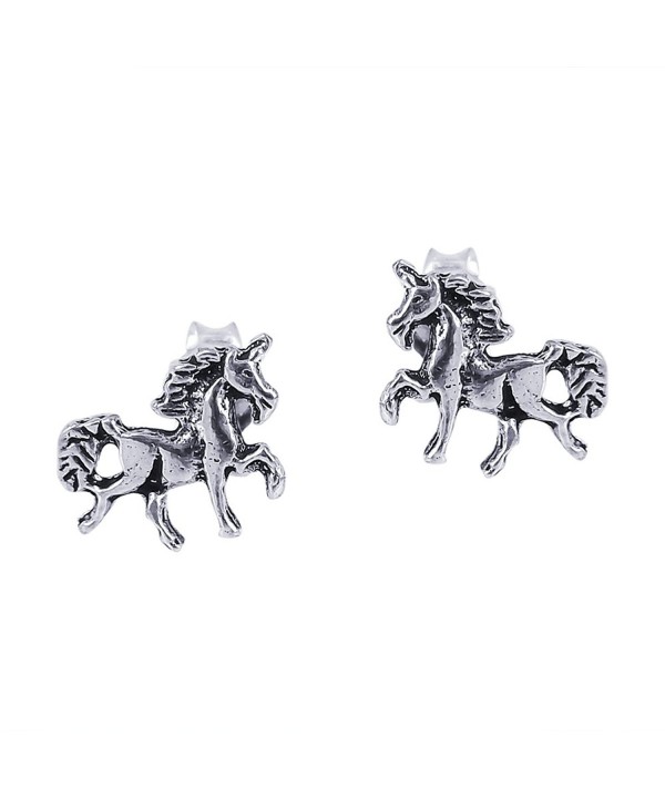 Petite Unicorn Sterling Silver Earrings