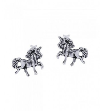 Petite Unicorn Sterling Silver Earrings