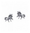 Petite Unicorn Sterling Silver Earrings