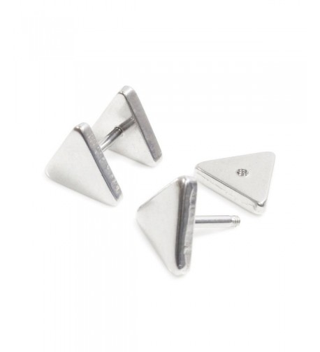 Stainless Steel Plain Triangle Earrings