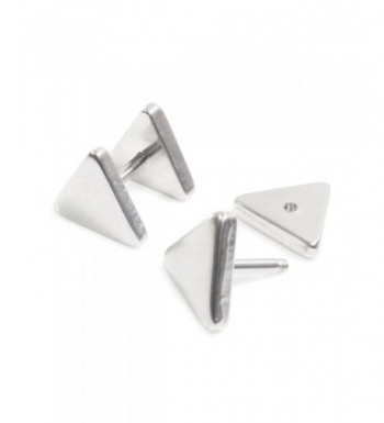 Stainless Steel Plain Triangle Earrings