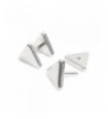 Stainless Steel Plain Triangle Earrings