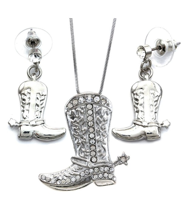 Western Cowgirl Necklace Pendant Earrings Western Cowgirl Necklace Pendant Earrings